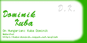 dominik kuba business card